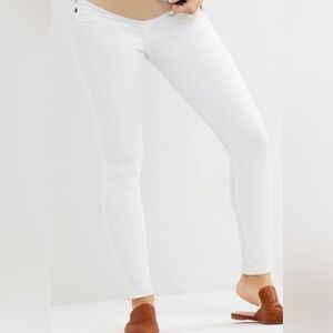 Ag Adriano Goldschmied White Maternity Ankle Jeans